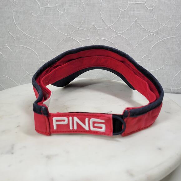 VTG Ping & Titleist Pro V1 Golf Visors Red Logo Black White Script Embroidery - Picture 8 of 16
